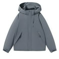 thumbnail image 4 of DHFJKG Rain Jacket For Women Solid Color Lightweight Windbreaker Loose Fit Zipper Raincoat Hiking Outfits With Hood Plus Size Cozy Coats, 4 of 4
