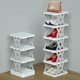 thumbnail image 4 of Zapatero, estante para zapatos de 6 niveles sin ensamblaje, almacenamiento estrecho para zapatos pequeños que ahorra espacio, organizador de zapatos para armario, puerta de entrada, entrada,, 4 of 8