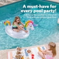 thumbnail image 3 of Joyfy Inflatable Unicorn Pool Float Raft with Glitters, Fun Beach Floaties, Ride On Unicorn Raft, Pool Toys, Party in Summer Lounge Raft Decorations for Kids, 3 of 7