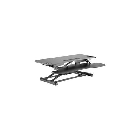 UPC: 0627170100134 | Amer Networks Ezriser36 Sit and Stand Computer Height Adjustable Riser  Black – EZRISER36