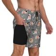thumbnail image 2 of KLL Bulldog for Mens Swim Trunks Quick Dry Swim Shorts with Built-in Compression Liner Funny Swimwear Bathing Suits-Small, 2 of 6