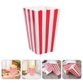 thumbnail image 2 of 25 vasos para palomitas de maíz, recipientes de papel clásicos para palomitas de maíz, cajas para palomitas de maíz con rayas retro, cajas para refrigerios, vasos de papel para refrigerios, recipien, 2 of 5