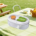 thumbnail image 5 of Fiambrera de microondas para niños y adultos | Contenedor Bento a prueba de fugas con divisor | Plástico libre de BPA | Almacenamiento de frutas para ensaladas | Caja Bento Portátil Sellada |, 5 of 5