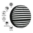 thumbnail image 5 of Easygdp Black And White Stripes Automobile Tire Dust Cover, 14-17in Spare Tire Cover Universal Fit for Trailer, Car, Truck, SUV, Jeep - 16 inch, 5 of 9