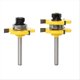 thumbnail image 1 of 2Pcs 1/4inch Shank Cutter 3-Tooth Tongue & Groove Joint Assemble, 1 of 5