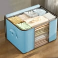 thumbnail image 4 of EGNMCR Organisateurs et Rangement de Garde-Robe, Organisation et Rangement, Sac à Lessive Ménager Sac à Jouets Panier à Linge Sac de Rangement pour Couettes Convient à la Chambre Salon Dortoir Capacité 85 L Boîtes de Rangement, 4 of 6