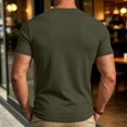 thumbnail image 4 of Mens Shirts Crewneck Short Sleeve Slim Fit T Shirts For Men Stretch Breathable Top Cozy Fitness Clothing Green L, 4 of 7