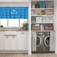 thumbnail image 5 of LALILO Kitchen Curtain Valance Waves And Light Blue Rod Pocket Window Curtain 52"x 18" Set of 2, 5 of 5