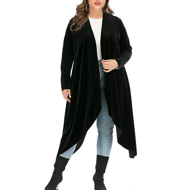 Women's Open Front Duster Cardigan Long Sleeve Thin Sweater Loose