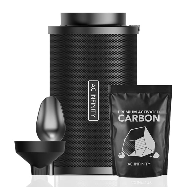 Kit de Filtro de Carbón Recargable AC Infinity 20 cm con Recarga