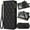 Black, variant on for Google Pixel 10/10 Pro Crossbody Wallet Leather Phone Case, Handbag Purse Zipper Pocket Folio Flip Cover Kickstand, Multi Card Holder Cash Slot Magnetic Buckle Wrist Lanyard Shoulder Strap
