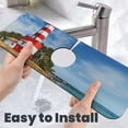 thumbnail image 6 of Pofeuu Lighthous Print Splash Guard for Sink Faucet Sink Gadgets-Splash Guard Behind Faucet Drip Catcher for Kitchen, Bathroom,Sink Mat, 6 of 7