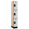 thumbnail image 3 of 12" Wide Triple Tier Designer Wood Locker - 1 Wide - 6 Feet High - 18 Inches Deep - Gray, 3 of 4