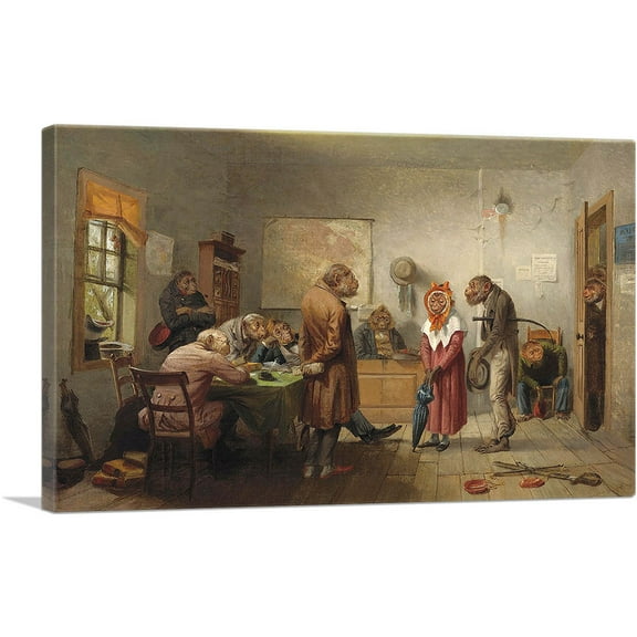 ARTCANVAS Divorce Canvas Art Print by William Holbrook Beard - Size: 18" x 12" (0.75" Deep)