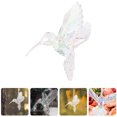 thumbnail image 3 of 2 piezas de colibrí iridiscente decoración colgante de colgantes adornos de pájaros transparentes con cuerda colgante para decoraciones de fiesta en el hogar, 3 of 7