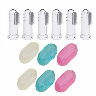 Baby Finger Toothbrush for Teething Training - Infant, Toddler and Eyelid Toothbrush Soft Baby Toothbrush Oral Cleansing Massager to Train Your Child to Healthy Oral Habits - 6 Pieces