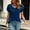 Navy, variant on Womens Tops Womens Solid Color Casual Round Neck Pleated Line Chest Petal Short Sleeve T Shirt Top Blouse Womens Dressy Tops Tops for Women Trendy White S