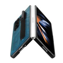 Allytech Galaxy Z Fold5 Case with S Pen Holder, Samsung Z Fold5 Cover, Premium PU Leather Retro Business Type Cover Anti-Scratch Drop Protection Phone Case for Samsung Galaxy Z Fold 5 - Darkgreen