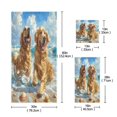 thumbnail image 3 of BZSMCE 3piece Bath Towel Sets Hand Bath Towels Fashion Golden Waves Of Joy Printed Towel Sets, 3 of 8