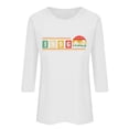 thumbnail image 4 of Roncen Vintage 1976 Classic Print 3/4 Sleeve T-Shirt Retro 50th Birthday Gift Shirt 50rd for Women Letter Print Birthday Party Casual Tee Tops, 4 of 4