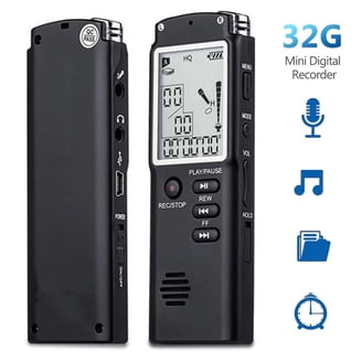 16GB Voice Activated Keychain Recorder - Portable with Playback