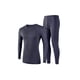 thumbnail image 1 of Jumpingount Invierno otoño hombres estilo casual conjunto de ropa interior térmica cálido transpirable cuello Tops pantalones Kit ropa Ropa interior Gris oscuro L, 1 of 6