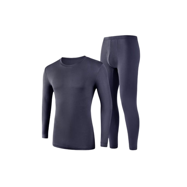 Guardurnaity Conjunto de ropa interior térmica de estilo informal para hombre de otoño, capa Base para hombre, Tops cálidos, Kit de pantalones, ropa de Ropa interior Gris oscuro 2XL Guardurnaity AP013784-07