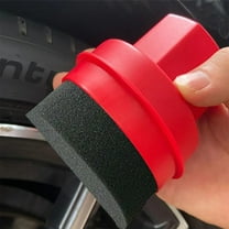 Tgbvmt Car Tire Polishing Sponge Brush, High-Density Waxing Sponge for Tires, Curved Design for Uniform Application, Convenient Lid Design for Easy Storage, Ideal for Car Maintenance and Detailing