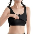 thumbnail image 6 of hotojiny Tank Tops for Women Summer Cute Sleeveless Henley Shirts Solid Cropped Basic Tees with Built in Bra Beach Vacation Clothes, 6 of 6