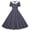 Black, variant on Iyufng Women's Checkered Printed Dresses Hepburn-Style Dress Fitted Waist Button-Down Dress