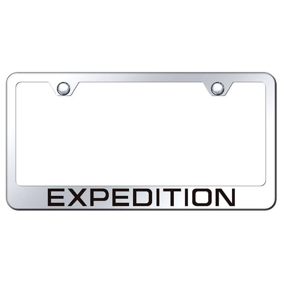 Ford Expedition Laser Etched Logo Stainless Steel License Plate Frame (Chrome)