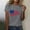 Gray, variant on BRGZLK American Flag Summer T-Shirt For Women Summer Independent Day Printed Tees Casual Loose Fitting Round Neck Short Sleeved Top Black M