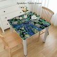thumbnail image 2 of nygtbtfer Round Cotton Tablecloth Blue on Black, 2 of 7