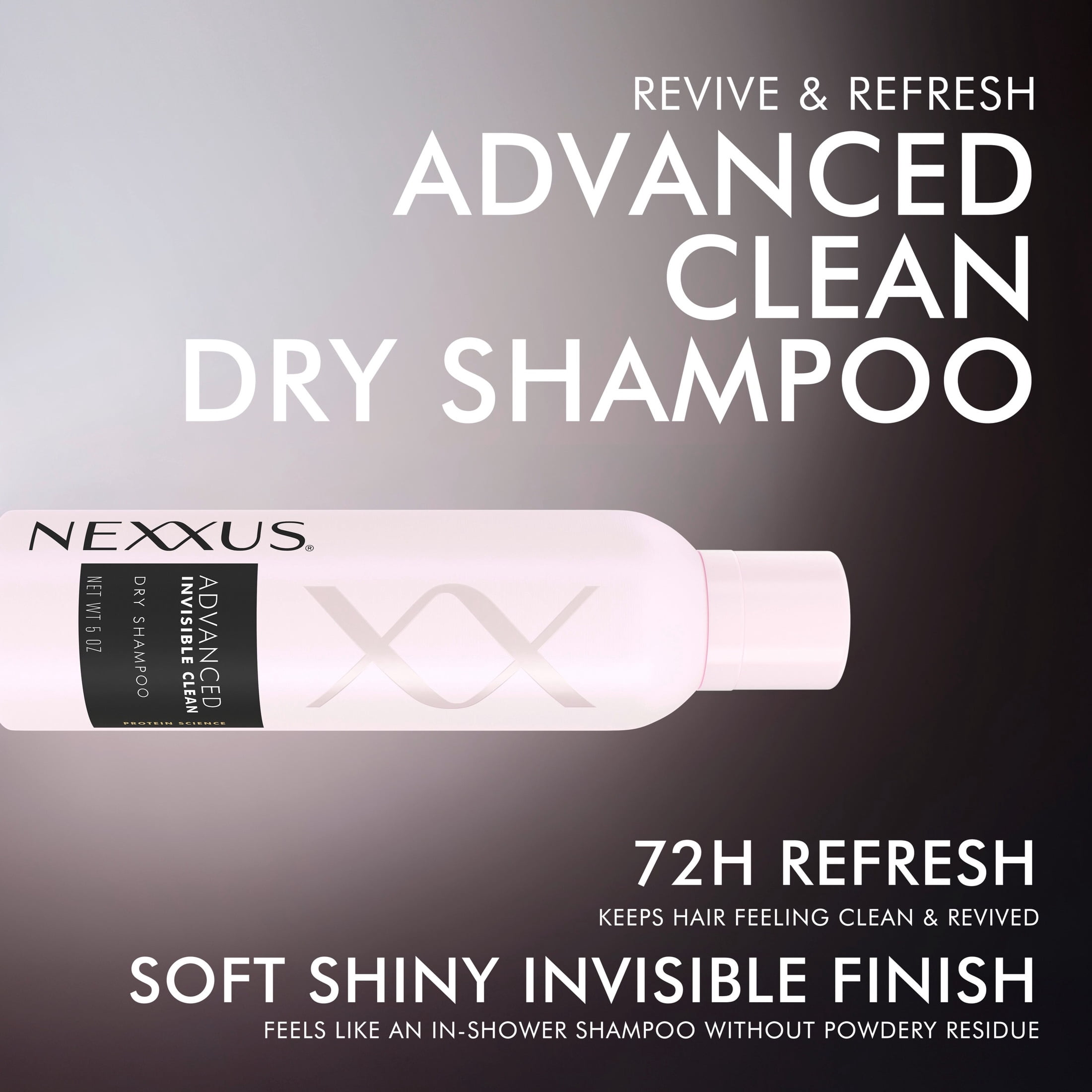 Nexxus Styling Refreshing Dry Shampoo Advanced Invisible Clean Dry Shampoo For Oily Hair Powered By Flexx-Adapt Technology And Infused With a Protein Complex For Oily Hair, 5 oz