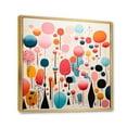 thumbnail image 2 of Designart "Playful Patterns Mid Century Pink Delight I" Mid-century Floater Framed Wall Decor, 2 of 7