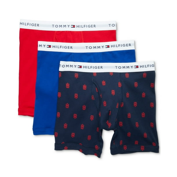 Tommy Hilfiger Calzoncillos tipo boxer para hombre 3 unidades color azul extragrande Tommy Hilfiger Calzoncillos boxer Bodega Aurrera en linea