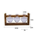 thumbnail image 3 of Terrario con soporte de madera para plantas, jarrón de vidrio con forma de bulbo, de metal, giratorio, retro, para hidroponía, hogar, jardín, oficina, decoración (jarrón de 3 bulbos), 3 of 7