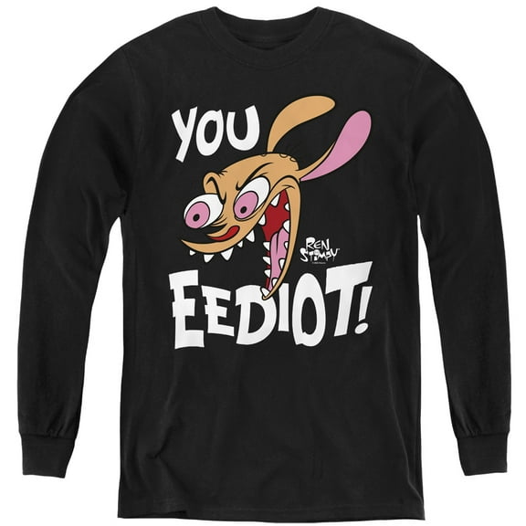 Ren and Stimpy You Eediot! Youth Long Sleeve T shirt