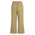 thumbnail image 5 of Oiyii Girls High Rise Wide Leg Pants Summer Cotton Linen Elastic Waisted Pants, Sizes 5-14, 5 of 8
