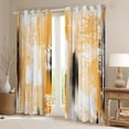 thumbnail image 2 of Homewish Modern Fashion Artwork Black Out Curtains, Chic Orange Abstract Ombre Curtains Pack of 2 (42x63 Each), Teens Adult Women Men Bedroom Curtains, Living Room Curtains Decor, 2 of 6