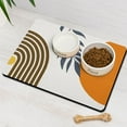 thumbnail image 3 of Dog Cat Food Mat, Dog Mat for Food and Water, Pet Dog Cat Bowl Mat, Anti-Slip Reusable Water Bowl Mat with Mid Century Minimalist,16inx24in, 3 of 7