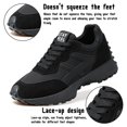 thumbnail image 5 of Knivor Lace Up Retro Fashion Sneakers for Women Color Block Low Top Casual Sneakers Non Slip Platform Sole Lightweight Flat Everyday Casual Shoes, 5 of 9