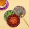 thumbnail image 4 of asddcavvf Kitchen Silicone Circular Heat Insulation Mat Household Casserole High Temperature Resistance Thick Placemat 2 In 1 Heat Insulation Mat round Dinner Table Set for 5, 4 of 4