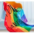 thumbnail image 3 of Rainbow Blanket Super Soft Colorful Pride Throw Blanket for Girls Rainbows Gifts for Kids Rainbow Lovers Blue Rainbow Door Flannel Fleece Girly Blanket (50"x60"), 3 of 5