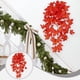 thumbnail image 1 of onlyliua Buscador de Regalos Planta de Simulación Navideña para Decoración de Pared, Planta Verde para Colgar, Simulación de Bayas de Arce, 1 of 7