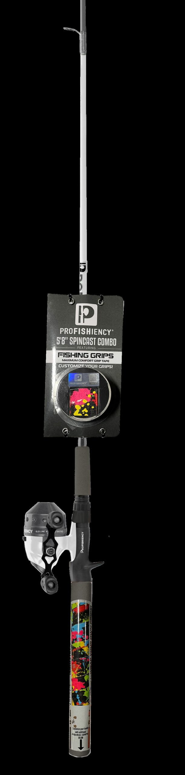 ProFISHiency 5ft 8in Spincast Fishing Pole Combo with Grips