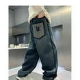 thumbnail image 4 of WRTFVZA Boys Baggy Jeans 10-12 Wide Leg Straight Leg Comfortable Breathable Boys Baggy Denim Cargo Pants, 4 of 7
