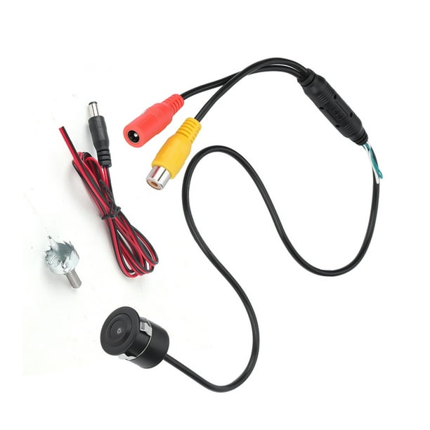 Mini cámara CCTV CCD a color impermeable con cable y gran angular de 170° para automóvil