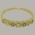 thumbnail image 6 of LBG British Made 10k Yellow Gold Ring with Natural Opal & Amethyst Womens Eternity Ring - 33 size options - Size 4, 6 of 9