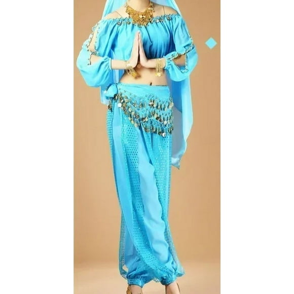 Belly Dance Clothing Indian Dance Performance Clothing Dance Practice Clothing Belly Dance Suit New Long-sleeved  Suit